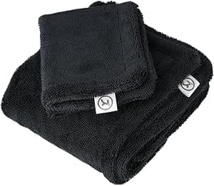 ズボラTOWELが進化して完全リニューアル!!! 秒で拭き上げ時短洗車タオル 重くなり過ぎない設計 高い吸水性で広々使えるL判 機動力特化のS判 2枚セットで拭き上げ完全網羅 ズボラタオル マイクロファイバー クロス 洗車 洗車用品 カー用品
