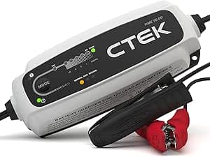 CTEK CT5 Time to Go, Batterieladegerät 12V, Batteriepfleger Mit Countdown-Funktion, Startanzeige, Eingebaute Temperaturkompensation, Entsulfatierungsprogramm, Rekonditionierungsmodus Und AGM-Option
