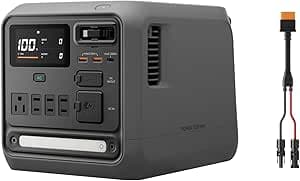 DJI Power 1000 Mini Portable Power Supply, 1008Wh LPP Battery, Compact Size, 1000W Max Output, Charges 0-80% in Just 58 Minutes, Built-in Car Charger and MPPT Module, Generator for Household, Camping