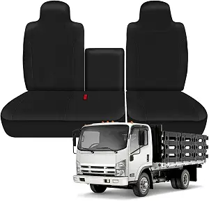 Truck Seat Cover Compatible with 2006-2024 2025 Isuzu NPR Front 40/60 Split Bench Seat Cover