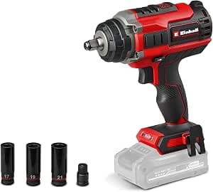 Einhell Professional Akku-Schlagschrauber IMPAXXO 18/450 Power X-Change (18 V, 450 Nm, 3 Leistungsstufen, Brushless, 1/2"-Aufnahme, inkl. Nuss-Set, ohne Akku)