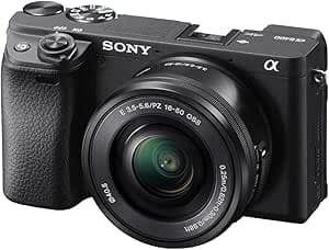 Sony Alpha 6400 | APS-C Spiegellose Kamera mit 16-50mm f/3.5-5.6 Power-Zoom-Objektiv (Schneller 0,02s Autofokus, neigbares Display für Vlogging)