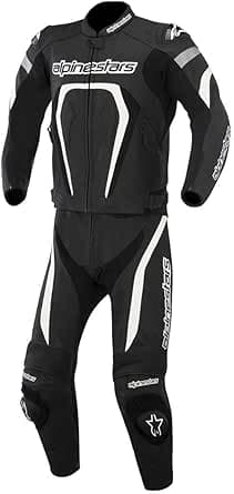 Alpinestars Motegi 2 TLG. Lederkombi, Farbe schwarz-Weiss, Größe 52