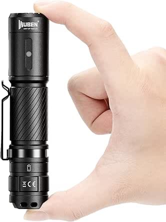 Wuben LED Rechargeable Waterproof Torch with 6 Modes, Small Torch for Outdoors, Camping, Hiking, Emergencies