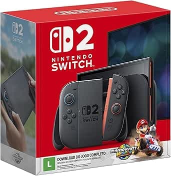 Bundle Nintendo Switch 2 + Jogo Digital Mario Kart World – Modelo Nacional de Tomada