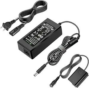 NP-FW50 Dummy Battery for Sony ZV-E10, AC-PW20 Continuous Power Supply AC Adapter Kit, for Sony Alpha ZVE10 A6000 A6100 A6300 A6400 A6500 A7 A7II A7S A7SII RX10 II IV Cameras.