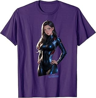 C & D Designs Anime Sexy T-Shirt, Unisex-Adults, Small, Black, Short Sleeve, T-Shirt