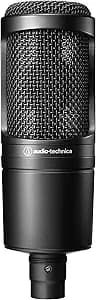 Audio-Technica AT2020 Cardioid Condenser Studio XLR Microphone, Ideal for Project/Home Studio Applications, Black