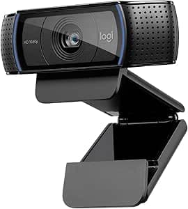 Logitech C920 HD PRO webcam, Full HD 1080p, 78 ° field of view, autofocus, clear stereo sound, exposure compensation, USB port for Skype, FaceTime, hangouts, etc. PC / Mac / ChromeOS / Android - Black