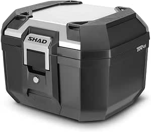 SHAD TR41 TERRA D0TR41200 Top Case, 10.2 gal (41 L), Aluminum Panel, Large Capacity, Motorcycle, Rear Box, For Work or School, Touring, 2 Jet Helmets, Universal