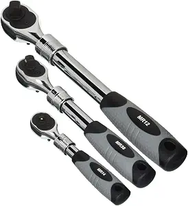 EZRED MR482 Extendable Ratchet Three Piece Set, Grey/Black