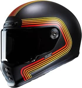 HJC HELMETS(エイチジェイシーヘルメット) バイク用 ヘルメットフルフェイス クラシック ベンチレーション 内装着脱 V10 フォニ HJH269 BLACK(MC1SF) S (55 - 56cm)
