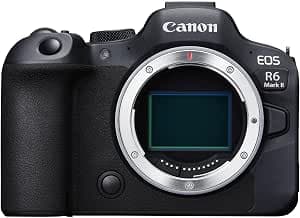 Canon EOS R6 Mark II Systemkamera - Spiegellose Vollformat Kamera (Hybridkamera mit intelligentem Autofokus und Motiverkennung, 4k Videokamera, 40 Bilder pro Sekunde, WIFI, Bluetooth, KI-Steuerung)