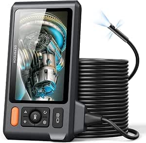 15m Triple Lens Endoskopkamera mit Licht, DEPSTECH 5-Zoll-IPS-Bildschirm Endoskopkamera, 1080P Industrie Endoskop Rohrkamera Kanalkamera, IP67 wasserdichte Inspektionskamera für Abflussrohre