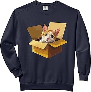 Cool cat in cardboard box costume Comfort Colors Adult Sweatshirt
