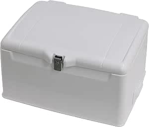 Af ASAHI AB-5W Rear Box, Carrier for Collection and Delivery, Lid with Paint Included, Large Capacity Storage, White Lid / White Main Unit