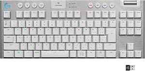 Logicool G PRO ゲーミングキーボード G913-TKL-TCWH テンキーレス タクタイル 茶軸 TKL 薄型 22mm 確かな打鍵感 GLスイッチ 無線 ゲーミング キーボード メカニカルキーボード 日本語配列 LIGHTSYNC RGB 充電 G913 G913-TKL ホワイト 国内正規品