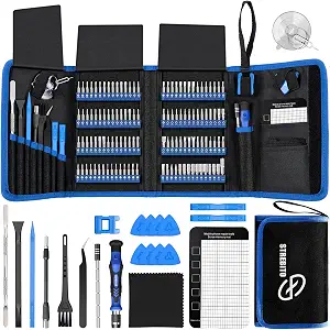 STREBITO Electronics Precision Screwdriver Sets 142-Piece with 120 Bits Magnetic Repair Tool Kit for iPhone, MacBook, Computer, Laptop, PC, Tablet, PS4, Xbox, Nintendo, Game Console