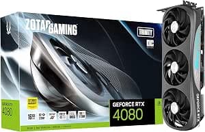 ZOTAC Gaming GeForce RTX 4080 16GB Trinity OC 16GB GDDR6X 256-bit 22.4 Gbps PCIE 4.0 Gaming Graphics Card, IceStorm 2.0 Advanced Cooling, Spectra 2.0 RGB Lighting, ZT-D40810J-10P