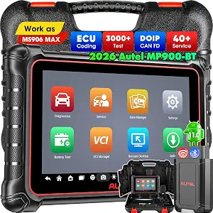 Autel MaxiPRO MP900-BT Scanner: 2026 MP900BT OE C0ding as MS906 PRO MS906 MAX, 3000+ Active Test, 40+ Reset, OBD2 Bidirectional Scan Tool, Up of MK900BT MP808BT PRO MP900 MP900Z-BT, DOIP CAN FD & SGW
