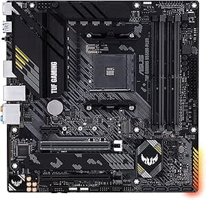 Placa-Mãe ASUS TUF Gaming B550M-PLUS AM4 mATX — Suporte Ryzen, PCIe 4.0, M.2 NVMe, DDR4, HDMI/DP, LAN Gigabit, Durabilidade Militar para PC Gamer