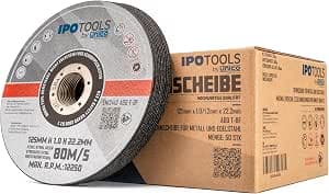 50 Stück IPOTOOLS Trennscheiben 125 metall 1mm - Flexscheiben 125 metall dünn für Metall, Stahl, INOX, Edelstahl Extradünn Flexscheiben für Winkelschleifer