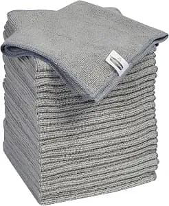 Rubbermaid Microfiber Cloth Towels 24 Pack 14"x14" Non-Scratch Reusable/Washable for Cleaning/Wiping/Polishing for Home/Kitchen/Car