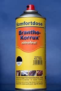Brantho Korrux"nitrofest" 400 ml RAL 9005, schwarz, Komfort-Sprühdose, Rostschutzfarbe