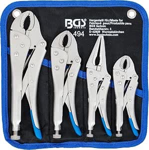 BGS 494 | Gripzangen-Satz | 4-tlg. | Gripzange 140 / 185 / 220 mm | Langbeck-Gripzange 175 mm | inkl. Tasche
